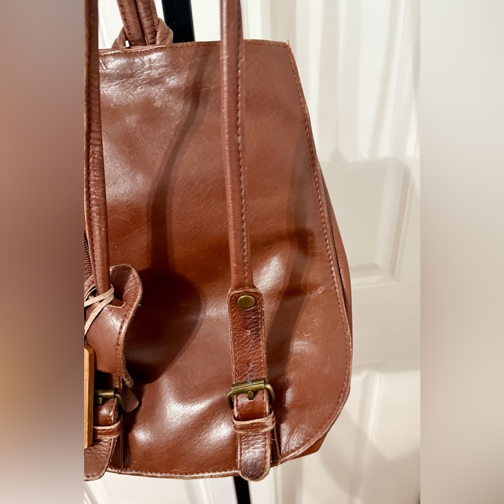 Leather Sling Bag with Running Horses - Skully Leather Bag Festival Boho - Picture 5 of 6